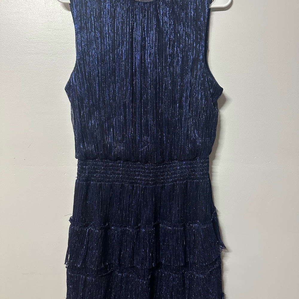 MSK Shimmering Navy Sleeveless Dress